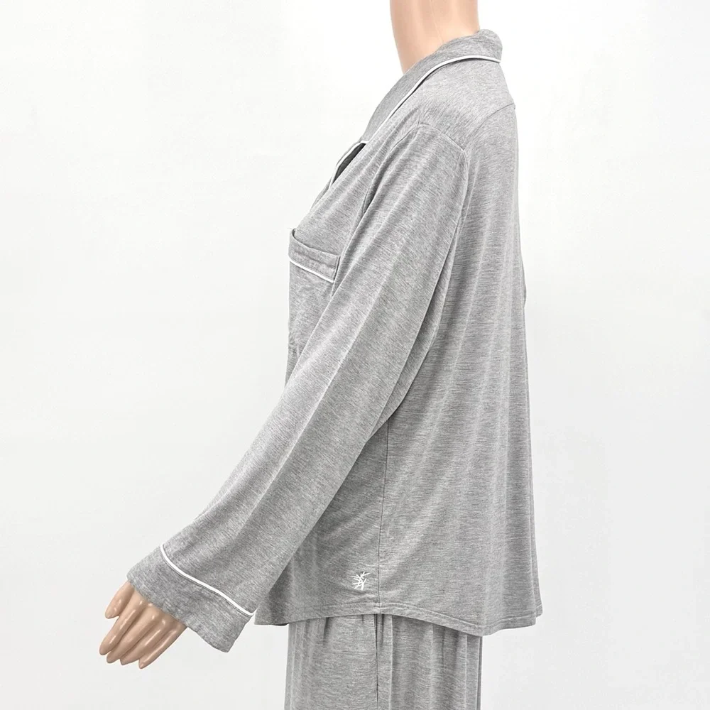 Cozy Earth Bamboo Knit Classic Long Sleeve Pajama Set - Picture 4 of 9
